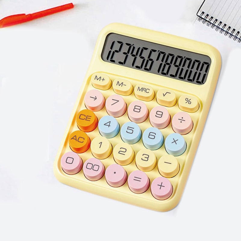 Clear Electronic Calculator 10 Digit Display Portable Clear Cute Calculator Creative Colorful Large Display Science - Image 5
