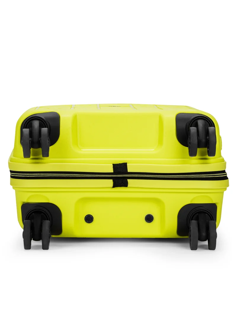 Skybags Play Set of 3 Polypropylene(PP), 4 Spinner Double Wheel Trolley Bags for Travel, Hard Case Lightweight Bag with TSA Lock, Tough Suitcase for Travel (Large-28, Medium-24, Cabin-20 Inch), Lime Green