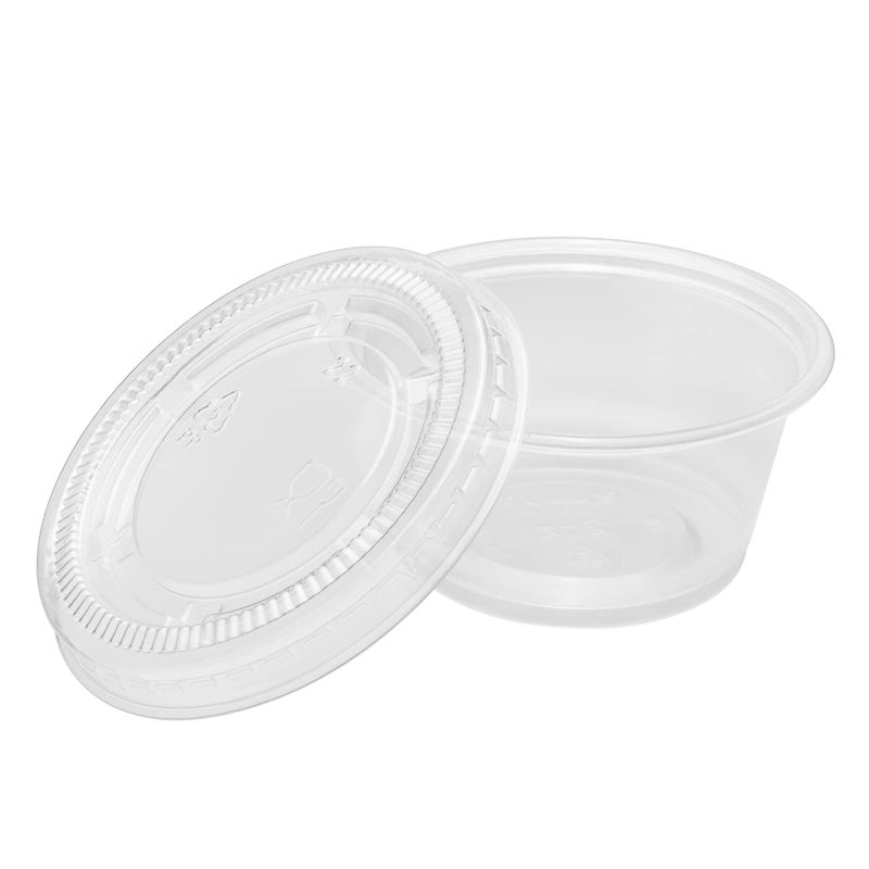 Karat FP-PL200-PP 1.50 oz. & 2 oz. PP Portion Cup Lids (Case of 2500) - Image 4