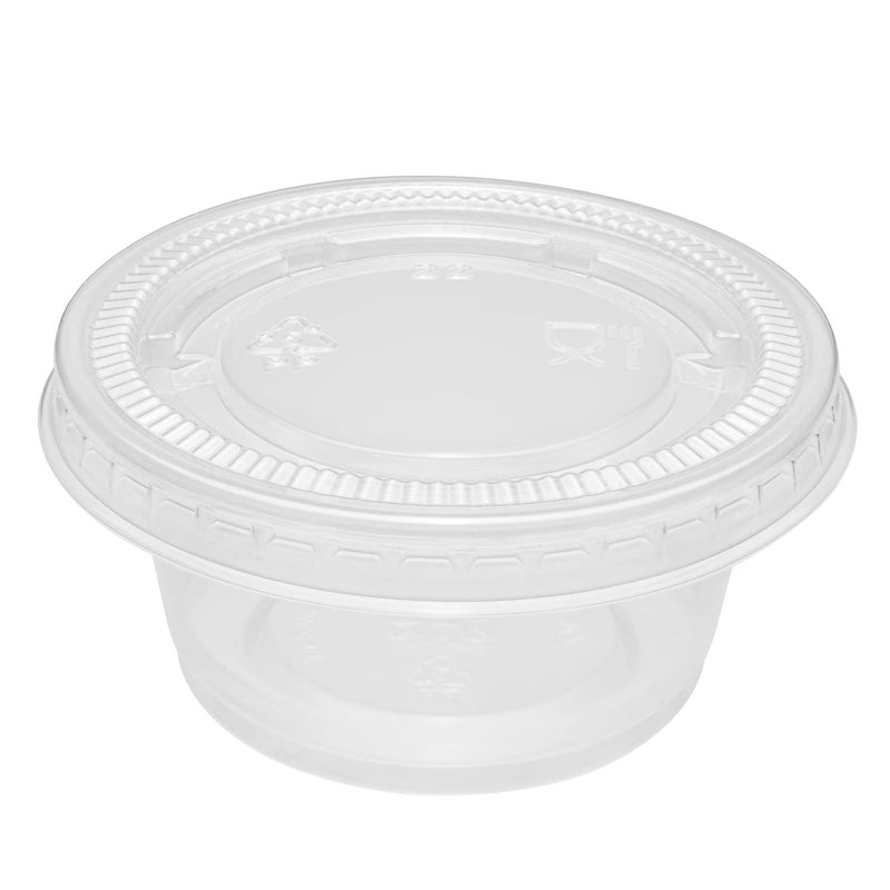 Karat FP-PL200-PP 1.50 oz. & 2 oz. PP Portion Cup Lids (Case of 2500) - Image 5