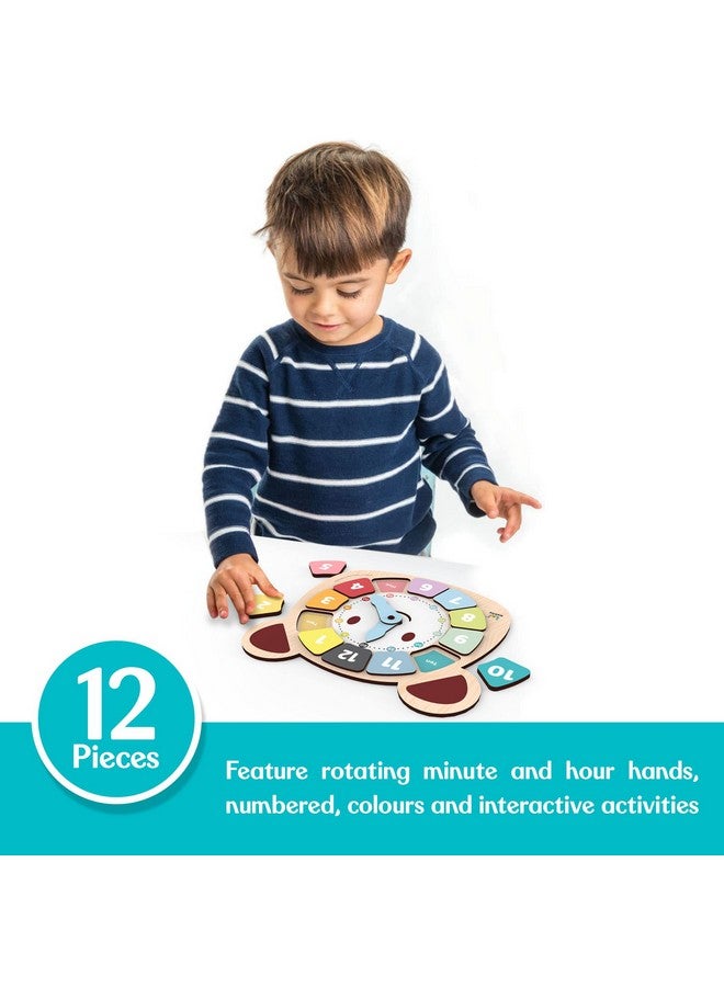 ويبي ساعة ألوان الدب ويبي | لعبة تعليمية مبكرة | تعلم الوقت | لعبة تعليمية - ساعة خشبية | أشكال جميلة - لعبة معرفية للأطفال - Image 4