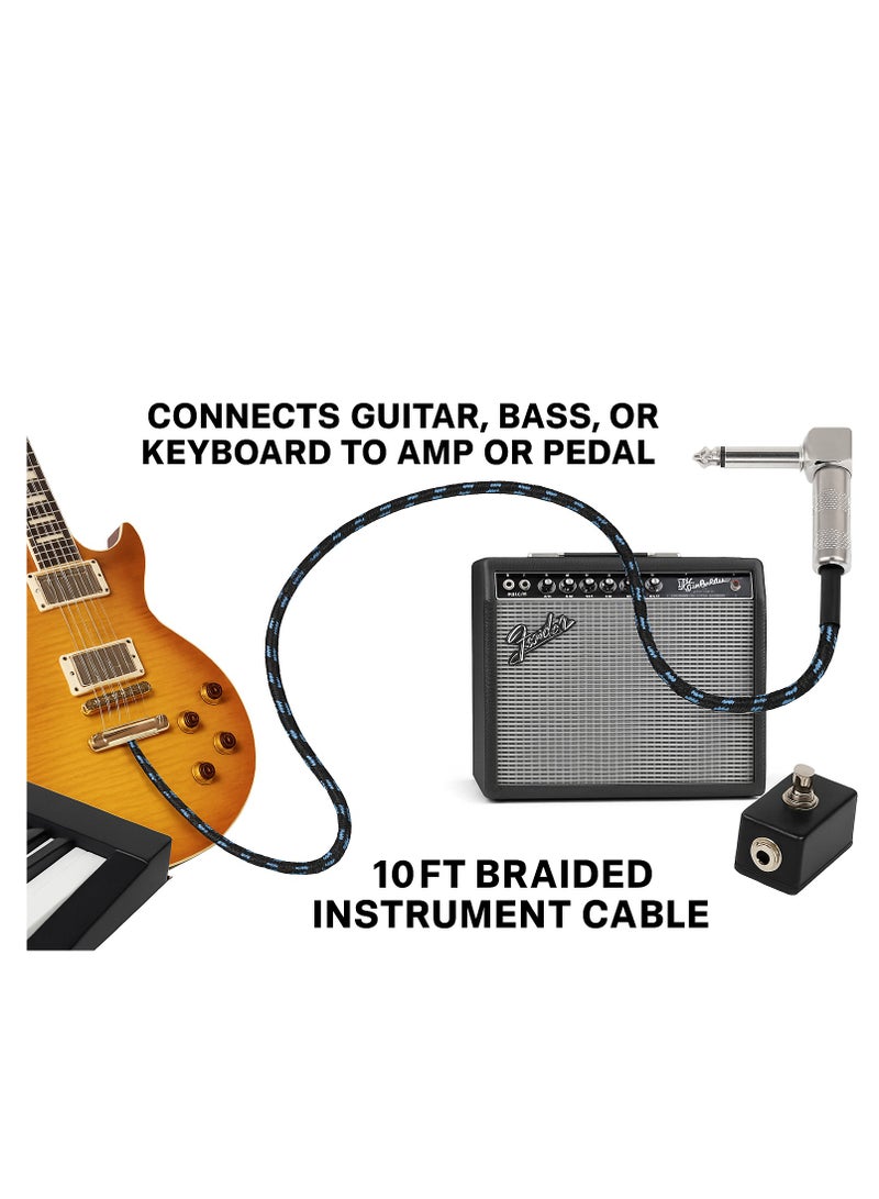 Mike Music 3m Electric Guitar Cable Lead Low Noise Electric Guitar Cord Amplifier Cable Audio Connection Cable Low Noise Shielded - Image 3