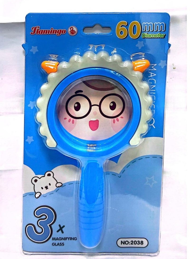 Flamingo Magnifying Glass for Kids, Portable Foldable Handheld Magnifier Toy Learning Reading Exploring Hobbies and Observation, Kids Cartoon Plastic Magnifiers - Image 1