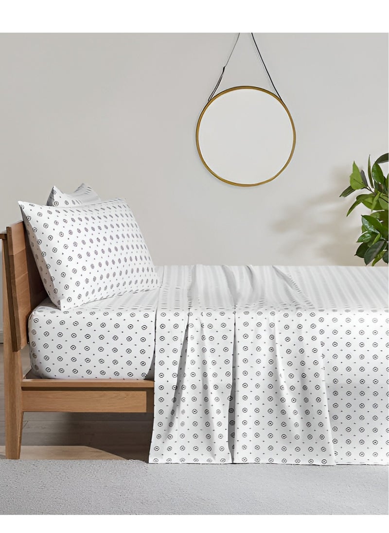 Pendleton 6-Piece 300 Thread Count 100% Cotton King Size Bedsheet Set With 1x King Flat Sheet 284cm x 264cm + 1x King Fitted Sheet 198cm x 203cm + 4x King Pillow Cases 53cm x 104cm  - Image 1