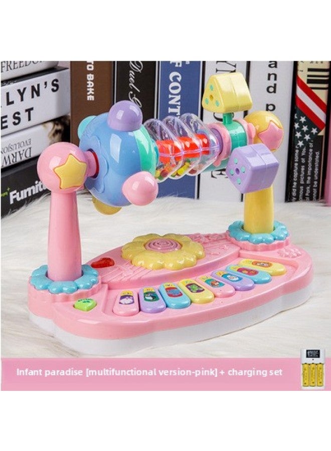 لعبة ألغاز بارادايس للأطفال، موسيقى إلكترونية للأطفال، قرص دوار للأطفال، خشخشة، قصة تعليم مبكر للأطفال - اللون: 3002 لون عشوائي 【لوحة شحن】】 - Image 1