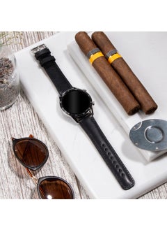 Vagave Genuine Leather Watch Band 20mm 22mm 24mm Fossil Diesel Polo Tissot Lacoste Casio Armani Nacar Classic Watch Band Leather Strap Black  - Image 5