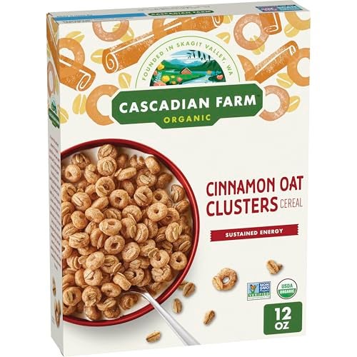 Cascadian Farm Organic Cinnamon Oat Clusters Cereal Made with Whole Grain NonGMO 15 oz - Image 1