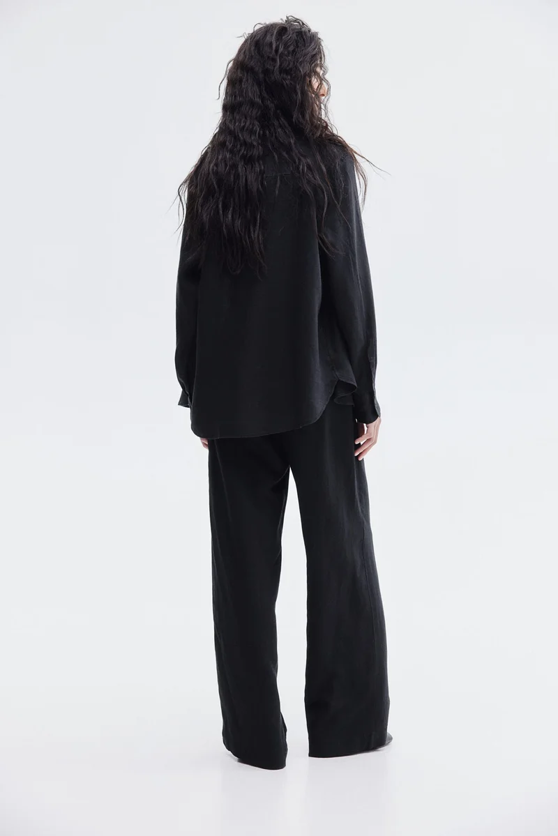 اتش اند ام Linen-blend trousers