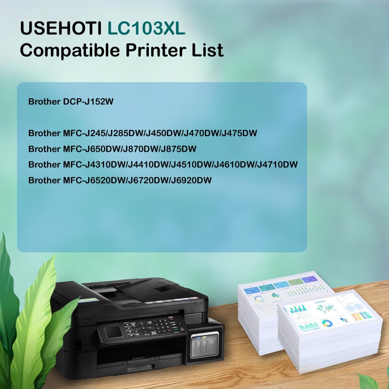 USEHOTI LC103XL Compatible Ink Cartridges Replacement for Brother LC103 LC101 â€“ High Yield Color Ink Works with Brother MFC-J870DW, J6920DW, J6520DW, J450DW Printers (2 Cyan, 2 Magenta, 2 Yellow) - Image 3