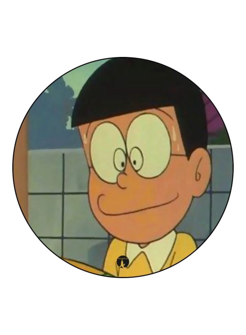 RKN Anime Doraemon Theme Printed Mouse Pad  Grey/Black/Yellow