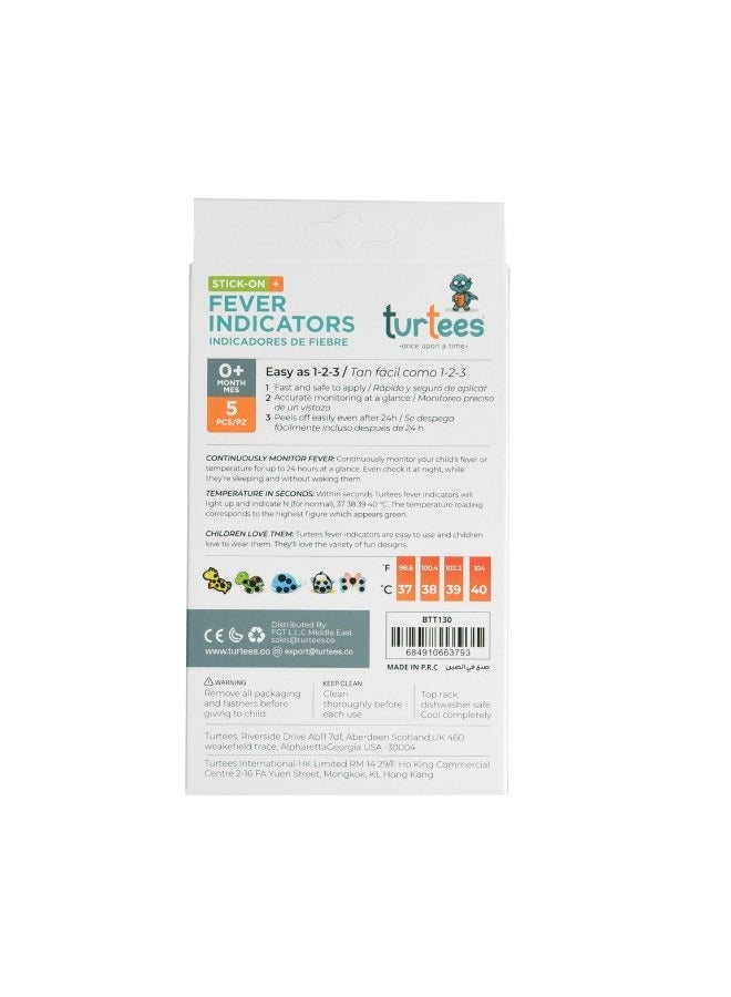Turtees® Baby Fever Indicator, Allows to Continuously Monitor Fever or Temperature for Up to 48 Hours, Colorful Stick-on that is Safe, Accurate, and Fast - Image 2