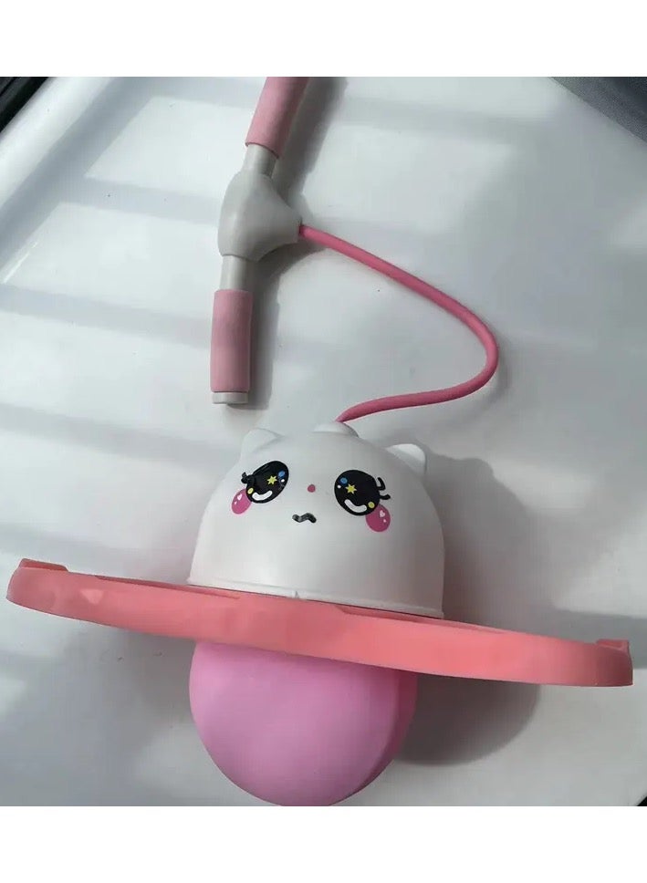 ريمي بيلا لعبة كرة القفز باندا هدية للأطفال الأولاد والبنات من عمر 5 إلى 10 سنوات حتى وزن 65 كجم، لوح توازن للقفز وهدايا عيد الميلاد- بينك - Image 3