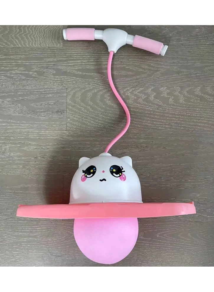 ريمي بيلا لعبة كرة القفز باندا هدية للأطفال الأولاد والبنات من عمر 5 إلى 10 سنوات حتى وزن 65 كجم، لوح توازن للقفز وهدايا عيد الميلاد- بينك - Image 2