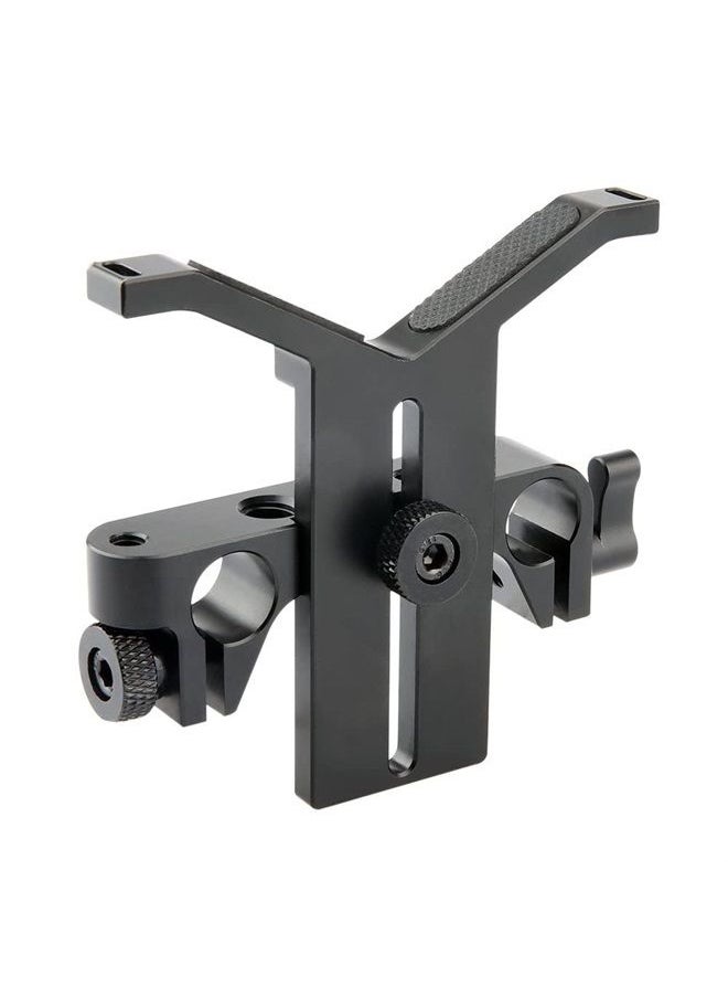 NICEYRIG - Long Lens Support Bracket Height Adjustable with 15mm Rod Clamp for Follow Focus DSLR Camera 15mm Rail Block System - Image 1