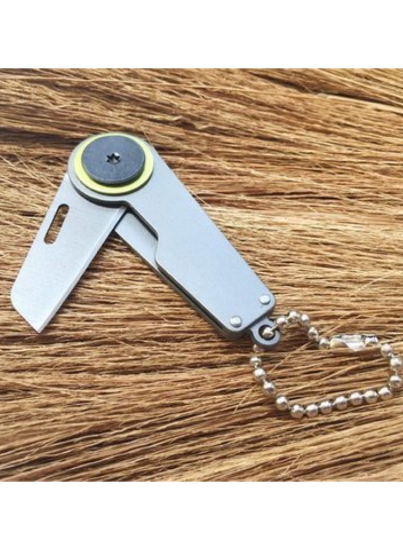Multifunctional Portable Mini Folding Camping Survival Steel Knife  Key Chain Pocket Box Peel Package Fold Keychain Letter Cutter Parcel Peeler Open Mini Blade Opener  - Image 2