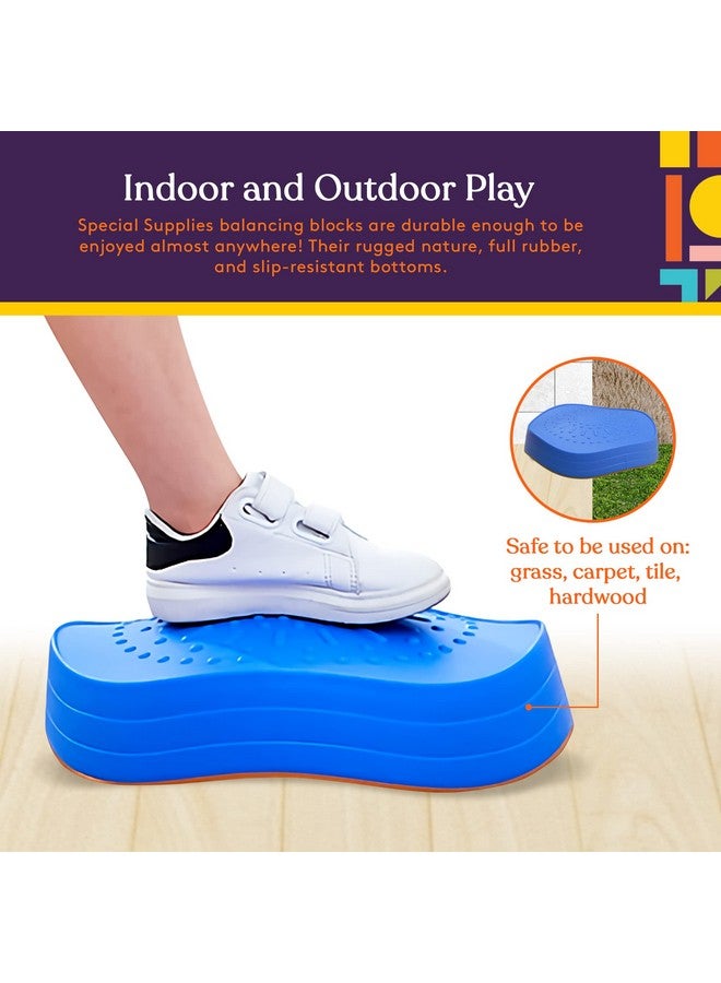 Special Supplies Special Supplies Stepping Stones for Kids, 5 Balance Indoor and Outdoor Blocks Promote Coordination, Balance, Strength, Child Safe Rubber, Non-Slip Edging, Stackable (Primary) - Image 3