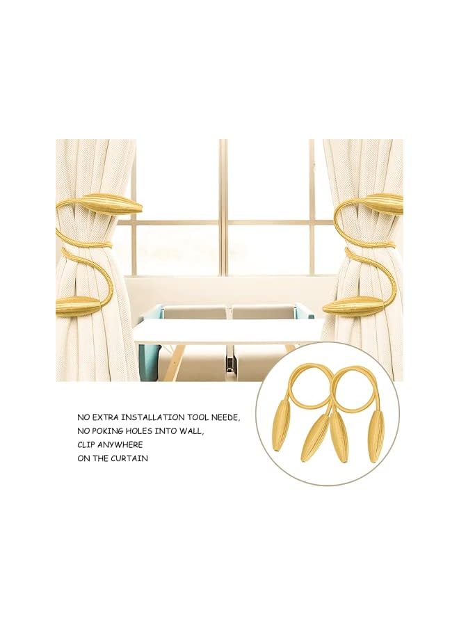 The Bros Tiebacks for Curtains, Woven Curtain Ties, Curtain Clips for Home and Office Decoration  - Image 5
