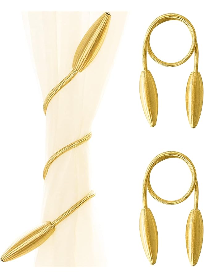 The Bros Tiebacks for Curtains, Woven Curtain Ties, Curtain Clips for Home and Office Decoration  - Image 1