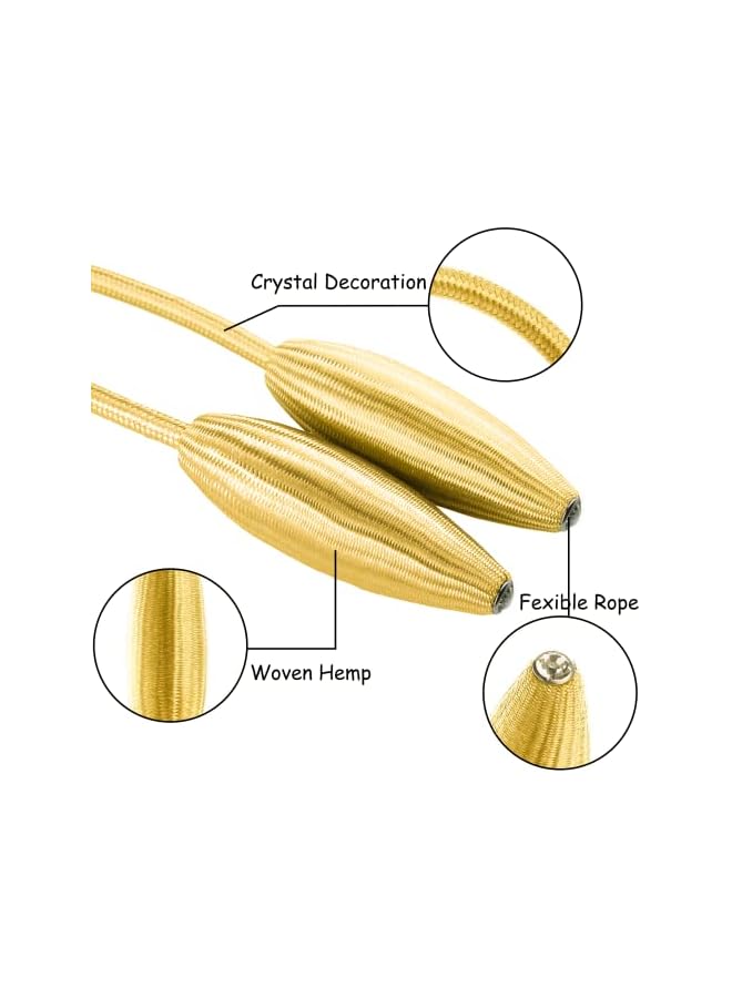 The Bros Tiebacks for Curtains, Woven Curtain Ties, Curtain Clips for Home and Office Decoration  - Image 3