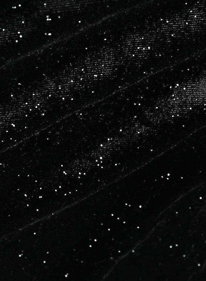 Take Two Men Black Velvet Glitter Look Shirt - Image 5