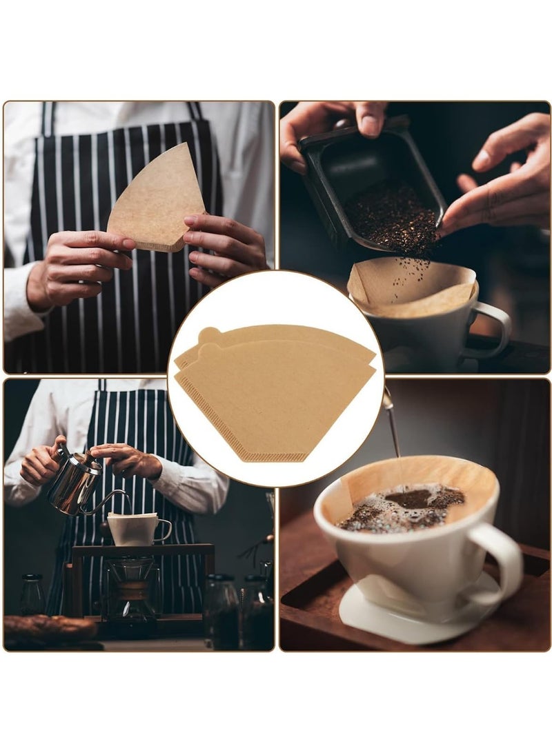 100 Count Coffee Paper Filters 2-4 cups, V60 Coffee Filters, Unbleached Disposable Thicken Coffee Filters, Cone Paper Fits for Drip and Compatible with Pour Over Coffee Maker - Image 4