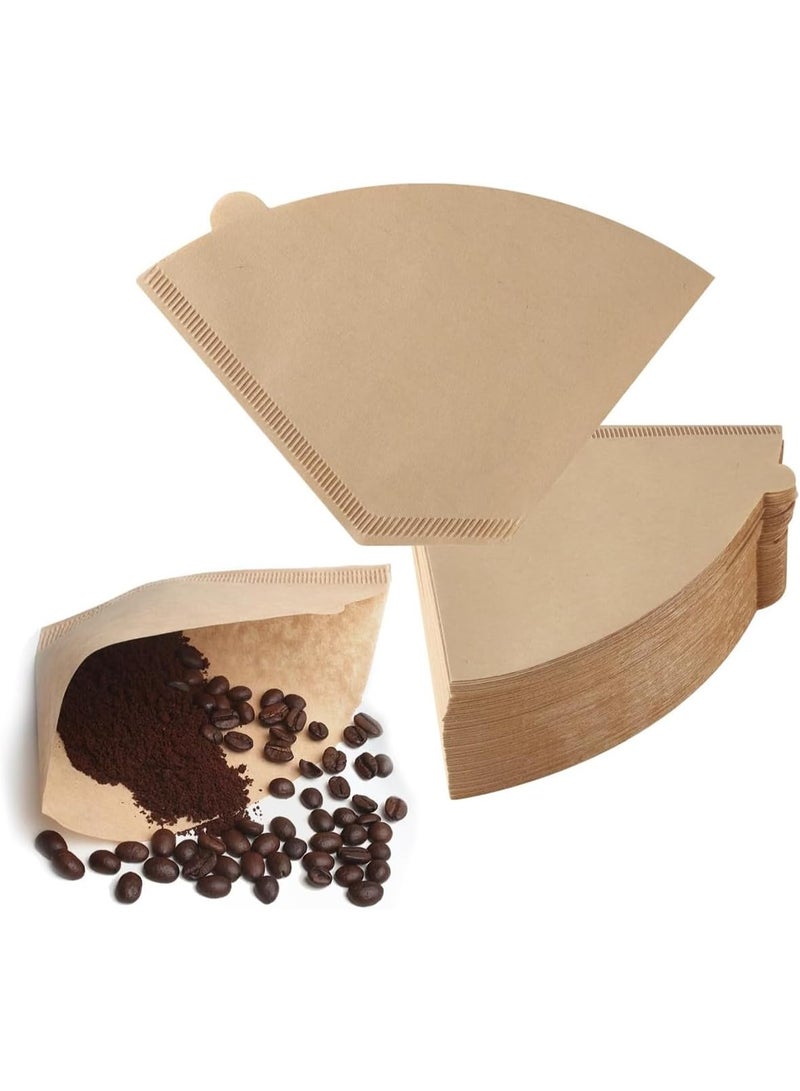 100 Count Coffee Paper Filters 2-4 cups, V60 Coffee Filters, Unbleached Disposable Thicken Coffee Filters, Cone Paper Fits for Drip and Compatible with Pour Over Coffee Maker - Image 1