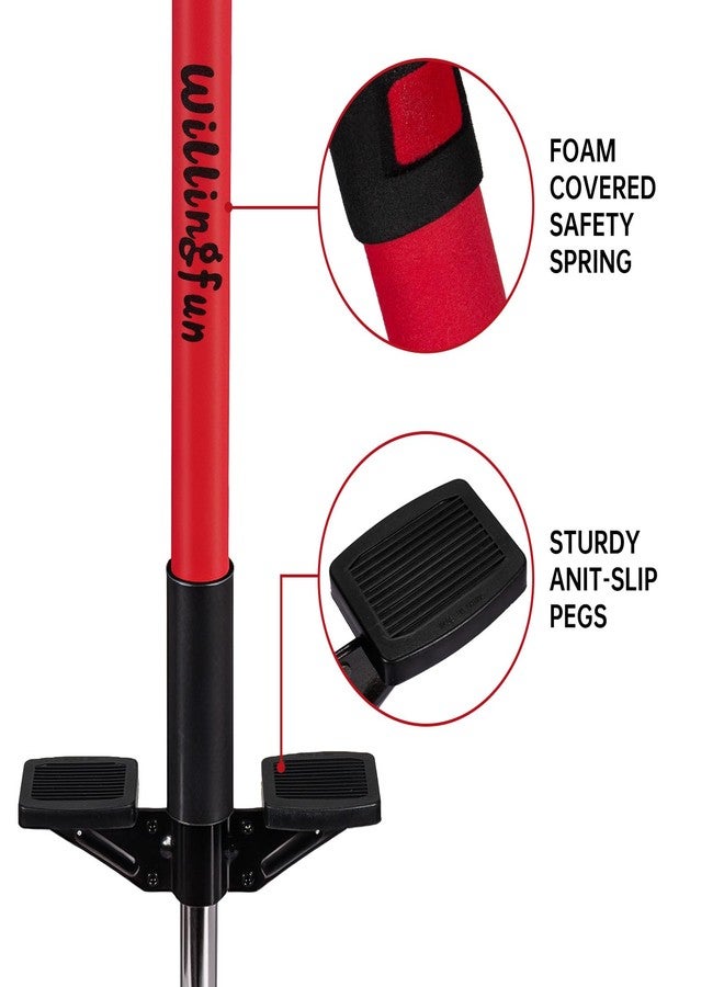 Willingfun Pogo Stick for Kids Age 5 6 7, 8, 9, 10 and Up, 40 to 80 Lbs, Kids Pogo Stick, Toys for Ages 5-7, Gifts for Boys and Girls, for Kid, No Assembly Required - Image 3