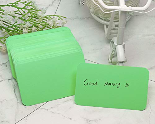 Penta Angel 100 Pcs Mini Paper Blank Gift Notes Cards DIY Craft Small Word Business Message Cards (Light Green) - Image 5