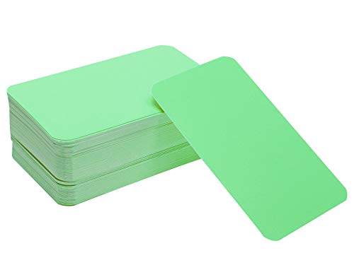 Penta Angel 100 Pcs Mini Paper Blank Gift Notes Cards DIY Craft Small Word Business Message Cards (Light Green) - Image 1