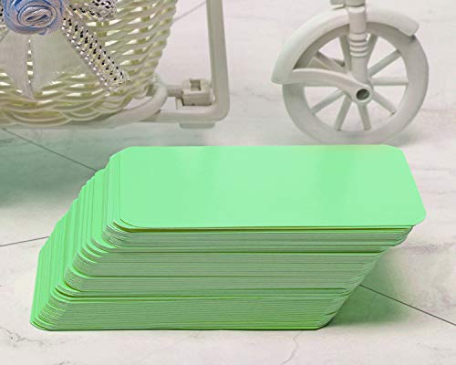 Penta Angel 100 Pcs Mini Paper Blank Gift Notes Cards DIY Craft Small Word Business Message Cards (Light Green) - Image 3