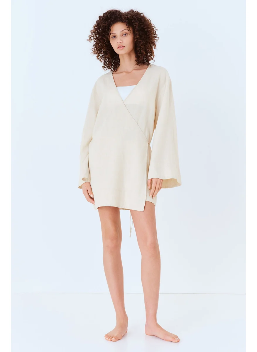 H&M Linen-Blend Dressing Gown