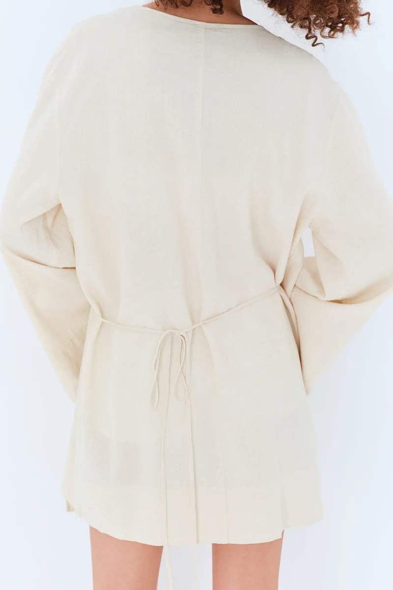 H&M Linen-Blend Dressing Gown
