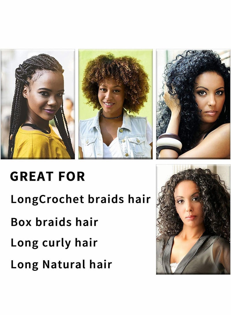 2Pcs Long Braids Satin Bonnet,Soft Comfortable Elastic Band Silky Sleep Cap Head Cover Sleeping for Hair, Braids, Curly Night Sleep(Blue Flowers) - Image 3