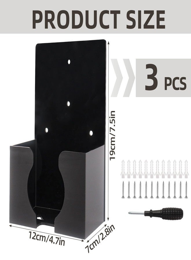 Dmnnlp 3 Pcs 4lb Mineral Salt Block Holder, 4.72"x2.8"x7.5" Small Acrylic Salt Lick Holder with Screwdriver Screws, Wall Mount for Horses, Deer, Goats, Cattle - Horse Feeding Supplies (Black) - Image 2