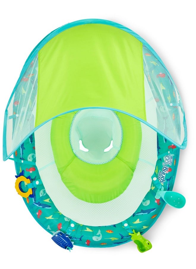 SwimWays - Swimways Baby Spring Float Splash N Play, Baby Pool Float with Canopy & UPF Protection, Swimming Pool Accessories for Kids 9-24 Months - Image 1