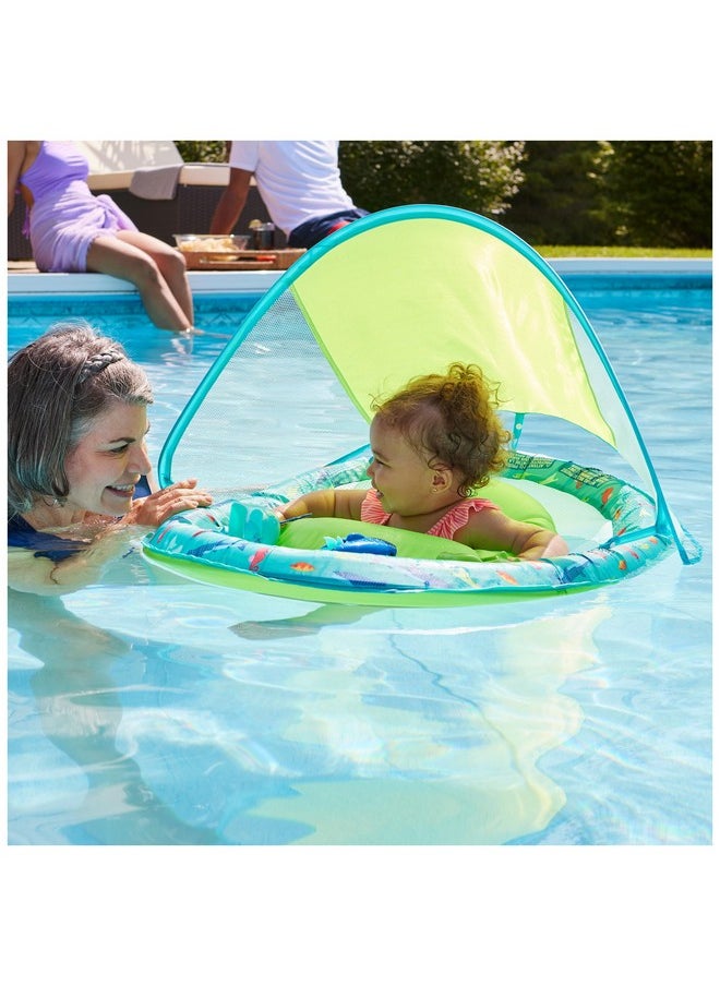 SwimWays - Swimways Baby Spring Float Splash N Play, Baby Pool Float with Canopy & UPF Protection, Swimming Pool Accessories for Kids 9-24 Months - Image 1