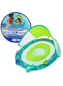 SwimWays Swimways Baby Spring Float Splash N Play, Baby Pool Float with Canopy & UPF Protection, Swimming Pool Accessories for Kids 9-24 Months  - Image 1