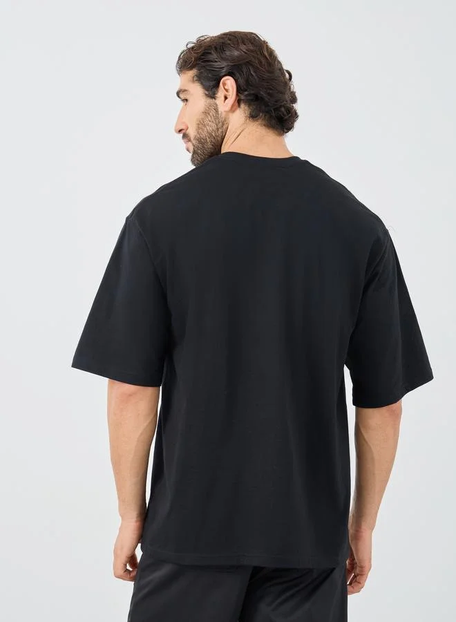 Styli Styli Slogan Print Round Neck Oversized T-Shirt