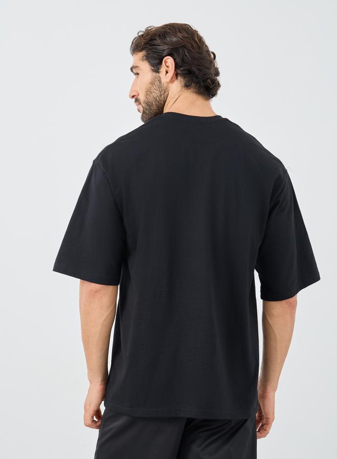 Styli Slogan Print Round Neck Oversized T-Shirt - Image 4