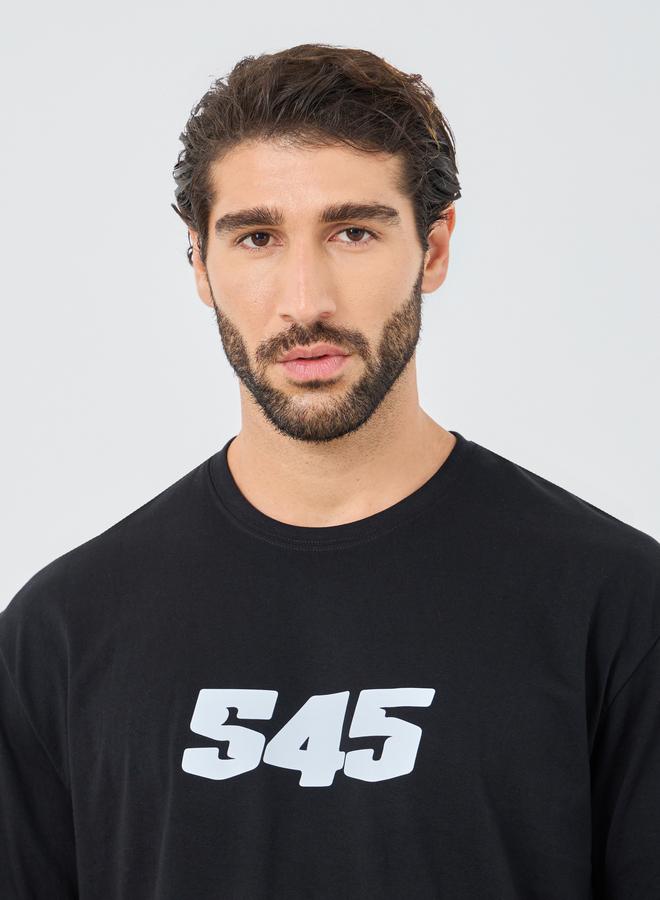 Styli Slogan Print Round Neck Oversized T-Shirt - Image 3