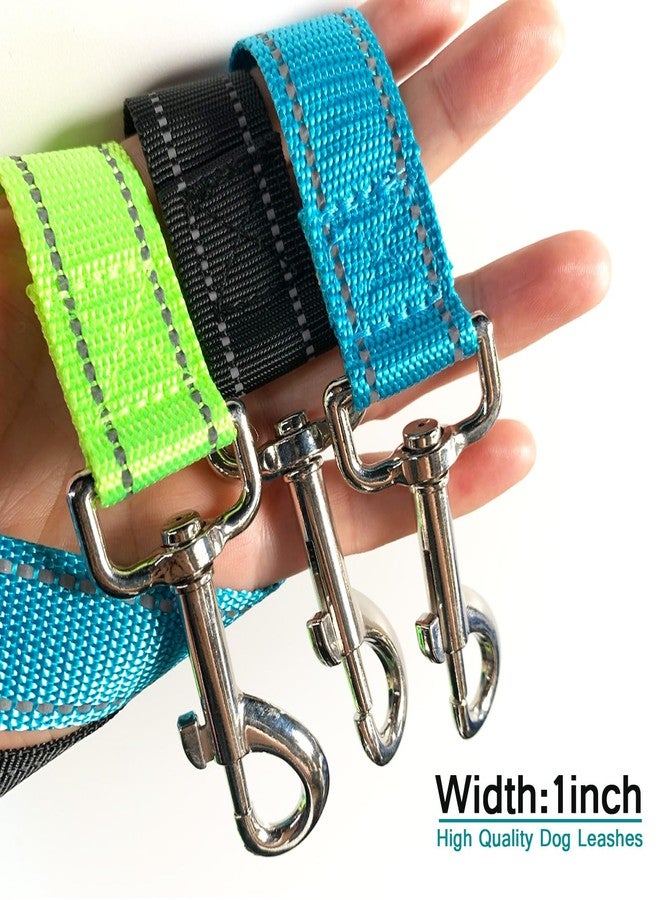 فيسينبال مجموعة فيسينبال المكونة من 12 قطعة من أطواق الكلاب العاكسة ذات الوجهين مع مقبض مبطن ناعم، أطواق حيوانات نايلون بالجملة للكلاب المتوسطة والكبيرة، طوق حيوانات شديد التحمل للمشي والتدريب، 6 ألوان (5 أقدام، ألوان جذابة) - Image 5