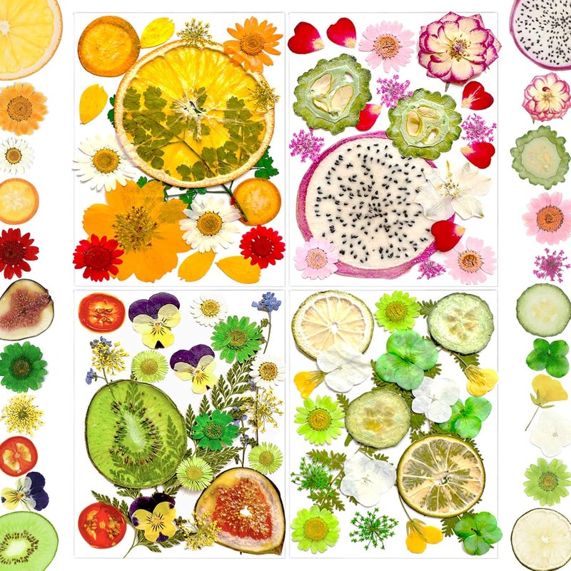 MIKIYA 75Pcs Pressed Dried Flowers Fruits for Resin Molds, Real Natural Bulk Assorted Dry Floral Leave for DIY Art Crafts, Epoxy Jewelry, Candle, Soap Making, Nails Decors Gifts - Image 1