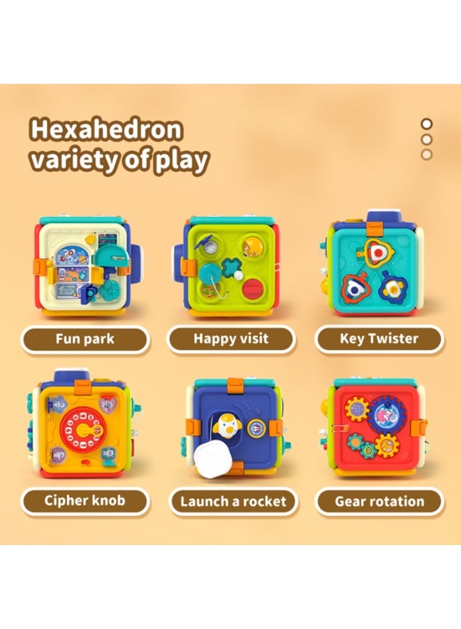 NUFECARG Montessori Busy Board for Toddlers 1-4 Years Old, 6-in-1 Educational Sensory Toy for 1st Birthday Gifts, Early Development Toys for 1-3 Year Old Girls, Fun & Learning Toys for Kids - Image 4