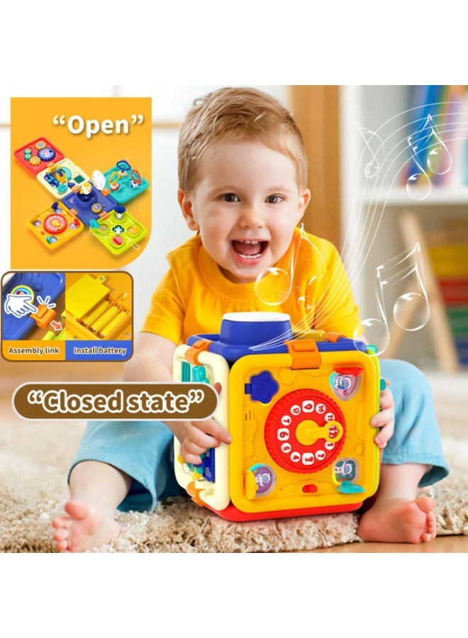 NUFECARG Montessori Busy Board for Toddlers 1-4 Years Old, 6-in-1 Educational Sensory Toy for 1st Birthday Gifts, Early Development Toys for 1-3 Year Old Girls, Fun & Learning Toys for Kids - Image 3