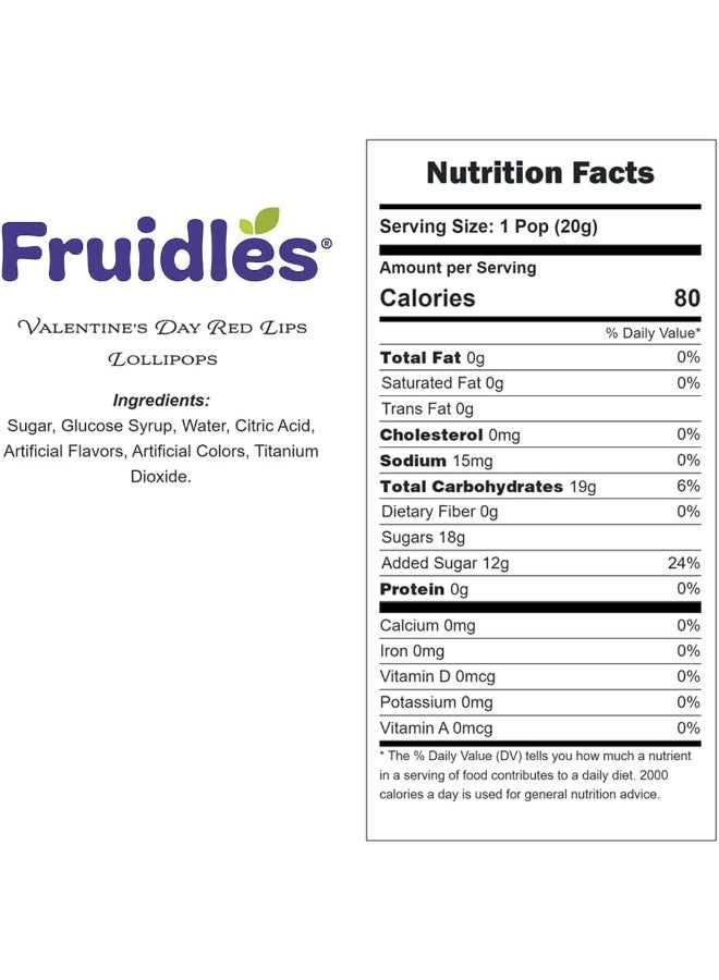 Fruidles Valentine's Day Red Lips Lollipops - Image 2