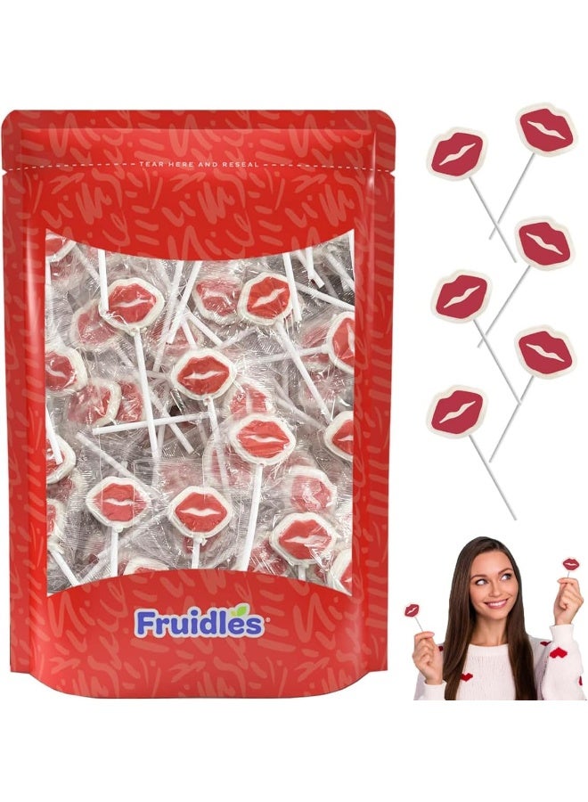 Fruidles Valentine's Day Red Lips Lollipops - Image 1