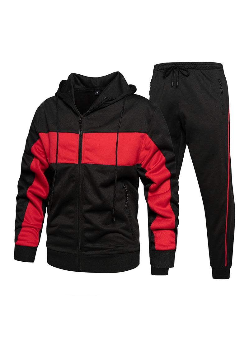 Generic - Mens Autumn Winter Casual Hoodie Tracksuit Set Navy blue - Image 1