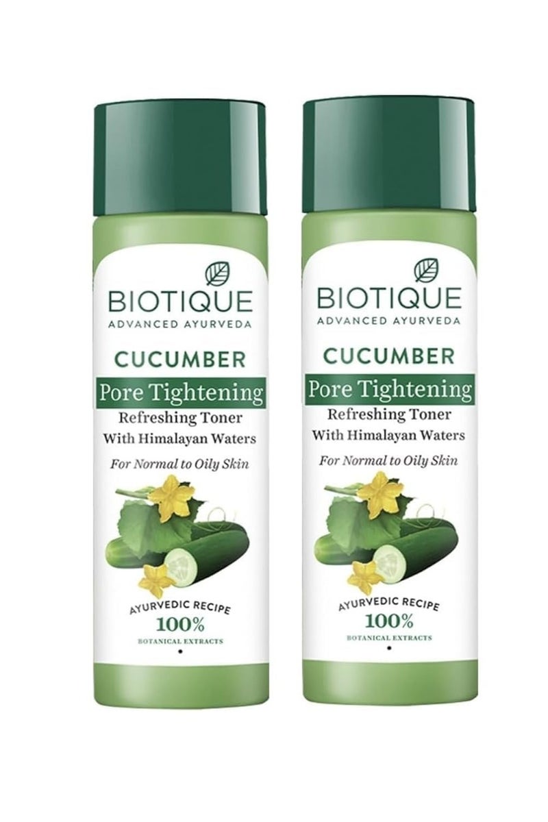 بيوتيك تونر بيوتيك بالخيار لشدّ المسام | نقي عضويًا وطبيعيًا | يحافظ على درجة حموضة البشرة الطبيعية | مستخلصات نباتية ١٠٠٪ | مناسب للبشرة العادية والدهنية | ١٢٠ مل (عبوة من قطعتين) - Image 1