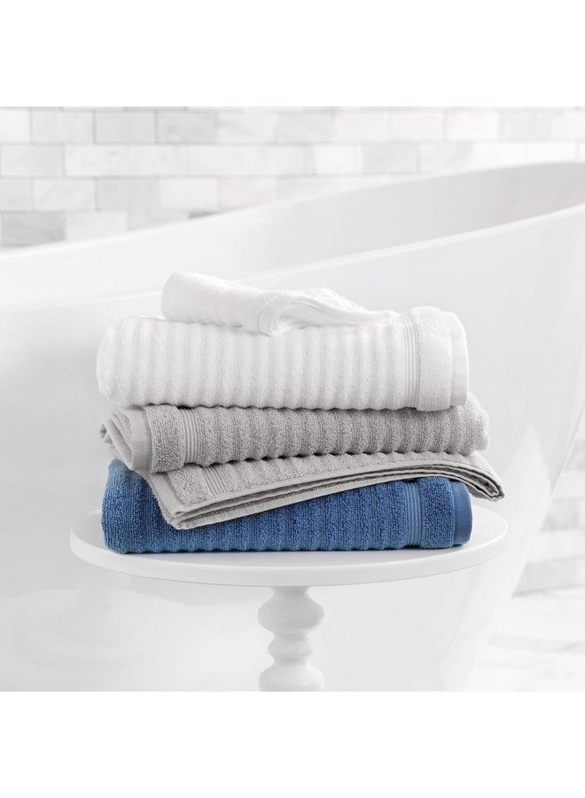 Martha stewart MARTHA STEWART 100% Cotton Bath Towels Set Of 6 Piece, 2 Bath Towels, 2 Hand Towels, 2 Washcloths, Quick Dry Towels, Soft & Absorbent, Bathroom Essentials, Textured Gray  - Image 4