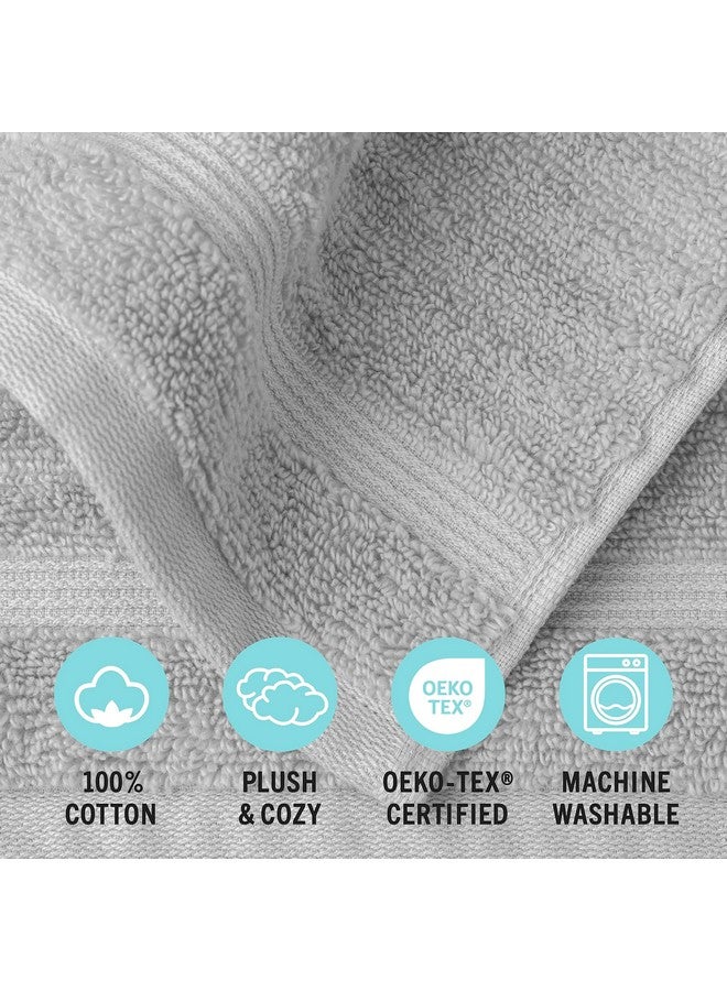 Martha stewart MARTHA STEWART 100% Cotton Bath Towels Set Of 6 Piece, 2 Bath Towels, 2 Hand Towels, 2 Washcloths, Quick Dry Towels, Soft & Absorbent, Bathroom Essentials, Textured Gray  - Image 2